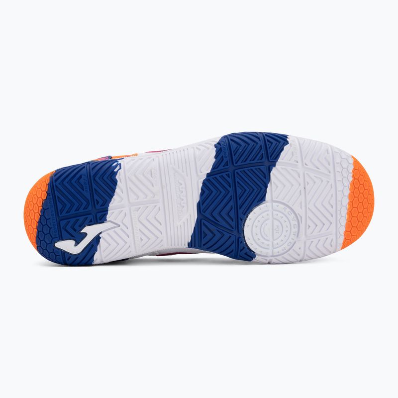 Детски футболни обувки Joma Top Flex Jr IN white-orange 4