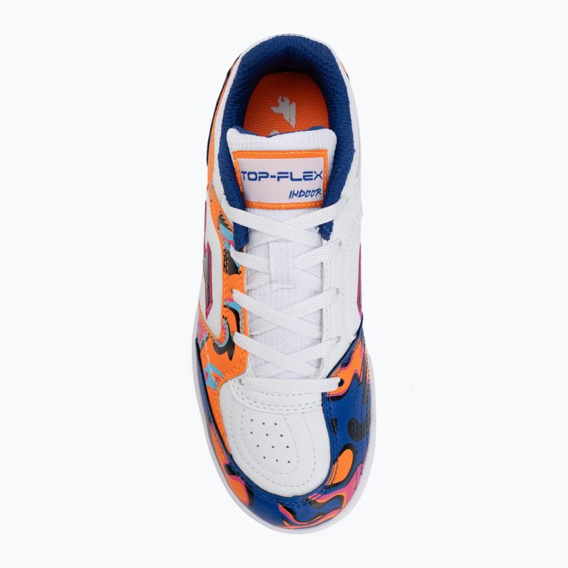 Детски футболни обувки Joma Top Flex Jr IN white-orange 5