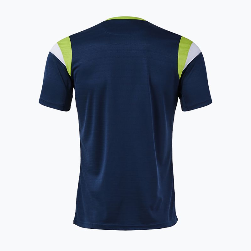 Мъжка тениска за тенис Joma Terra dark navy/lime 2