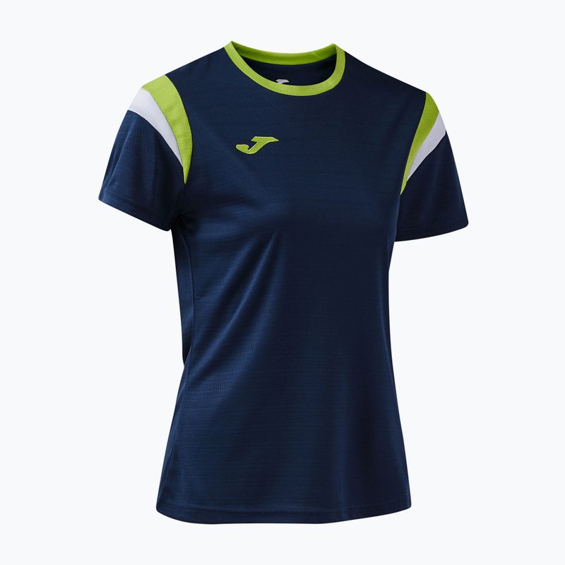 Дамска тениска за тенис Joma Terra dark navy/lime 3