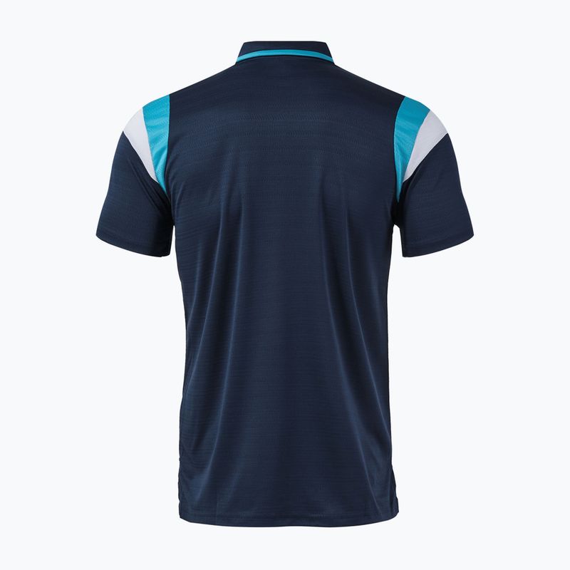Мъжка тениска/фланелка за тенис Joma Terra Polo dark navy/turquoise fluor 2