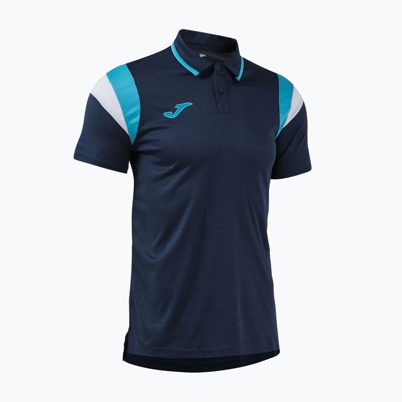 Мъжка тениска/фланелка за тенис Joma Terra Polo dark navy/turquoise fluor 3