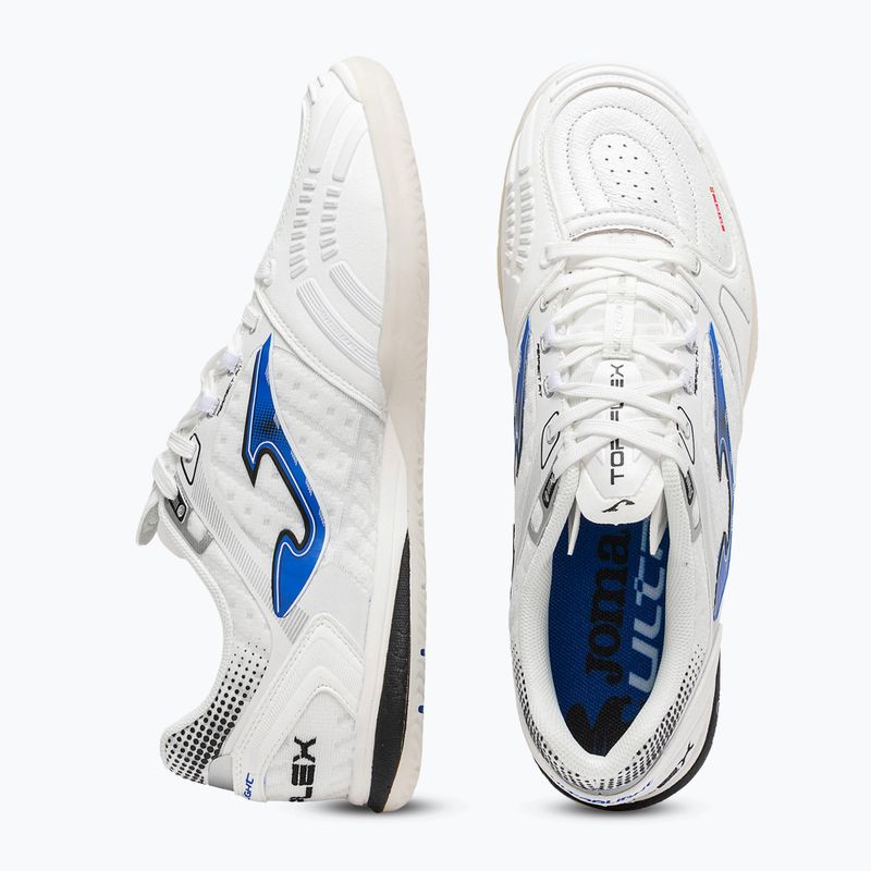 Мъжки футболни обувки Joma Top Flex Ultralight Indoor white/royal blue 4