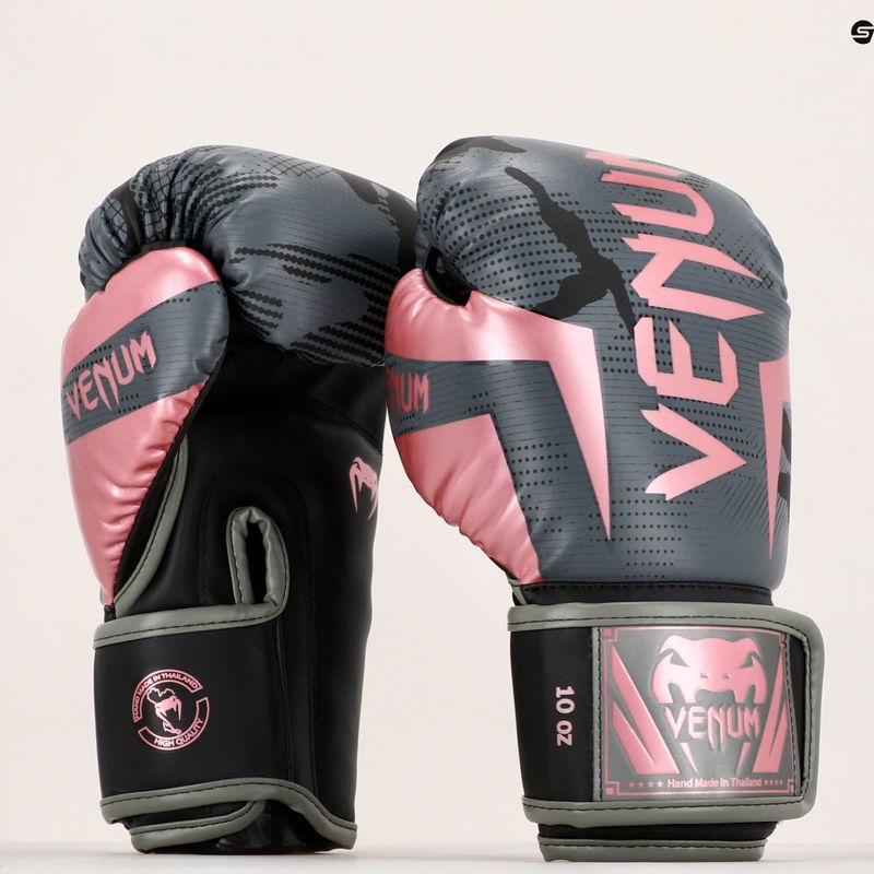 Мъжки боксови ръкавици Venum Elite в черно и розово 1392-537 7