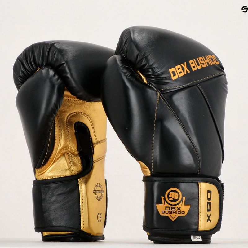 Bushido боксови ръкавици от естествена кожа черни B-2v14-10oz 16