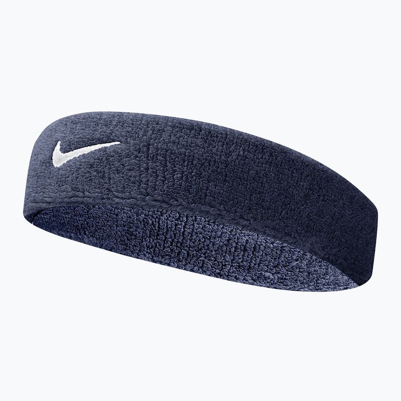 Лента за глава Nike Swoosh obsidian/white