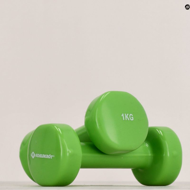 Hantle winylowe Schildkröt комплект винил дъмбели 1kg зелено 960005 6