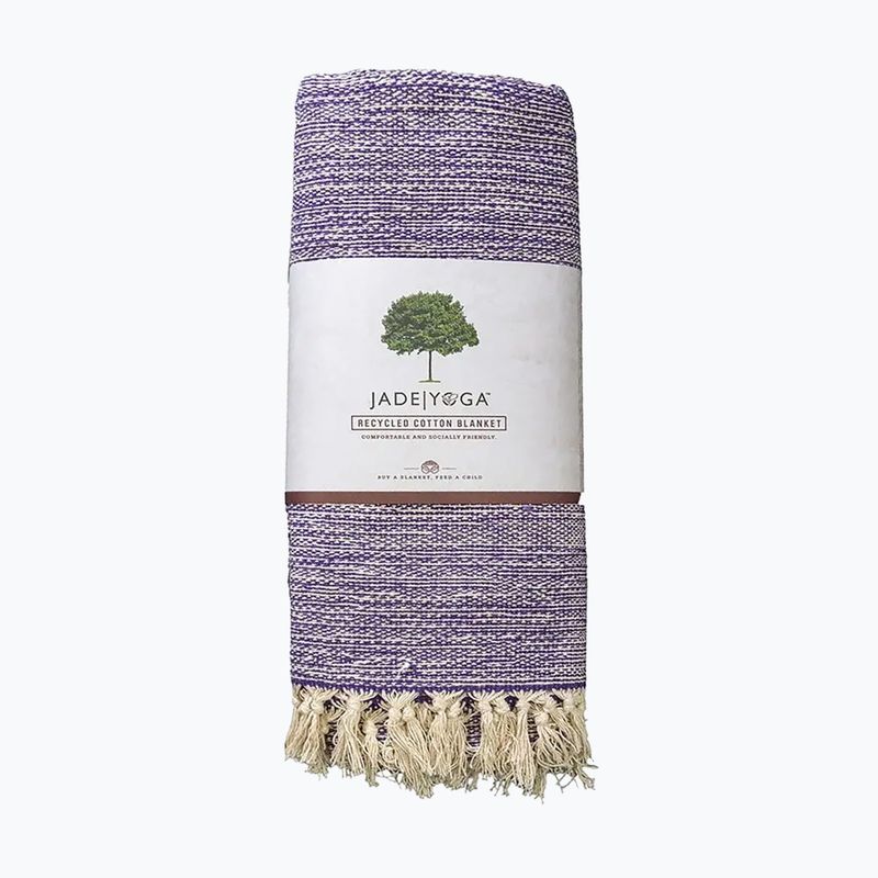 Одеяло за йога JadeYoga Recycled Cotton Hand Loomed Yoga purple