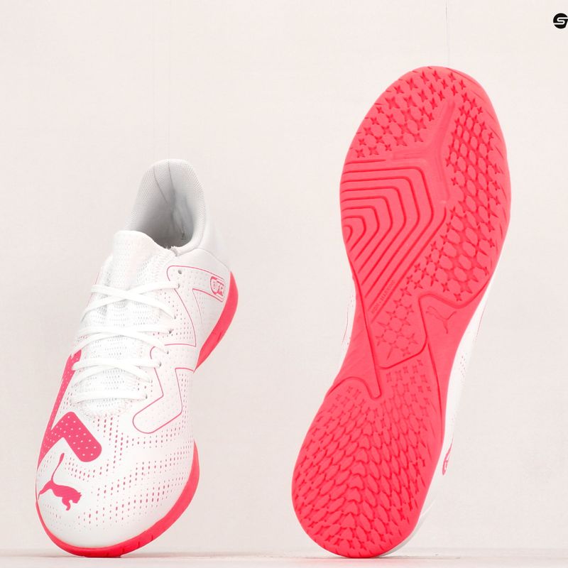 PUMA Future Play IT мъжки футболни обувки puma white/fire orchid 14