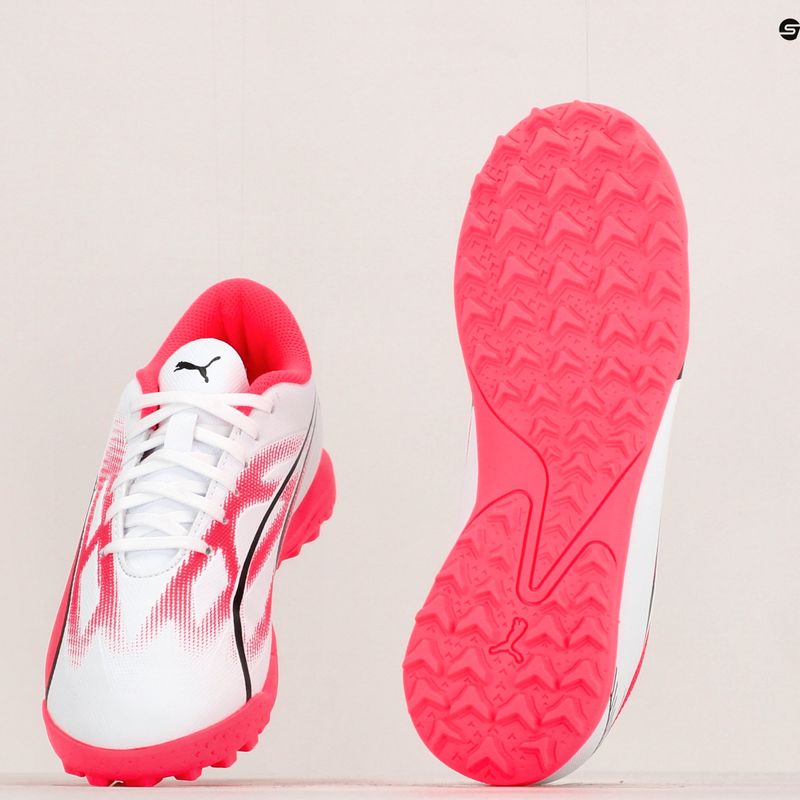 Детски футболни обувки PUMA Ultra Play TT Jr puma white/puma black/fire orchid 12