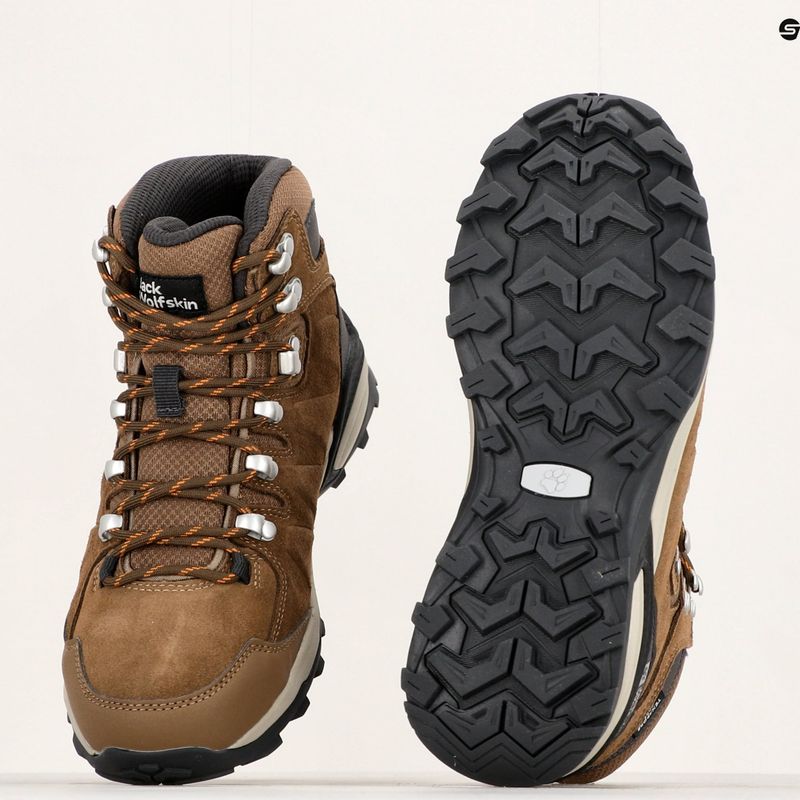 Дамски ботуши за трекинг Refugio Texapore Mid кафяво/кайсия на Jack Wolfskin 17