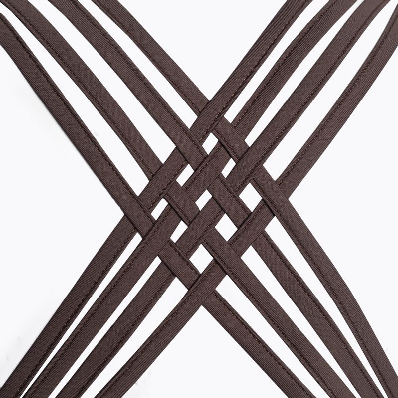 NEBBIA Medium Impact Cross кафяв фитнес сутиен 6