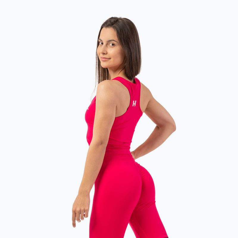 Дамски тренировъчен потник NEBBIA Sporty Slim Fit Crop pink 2
