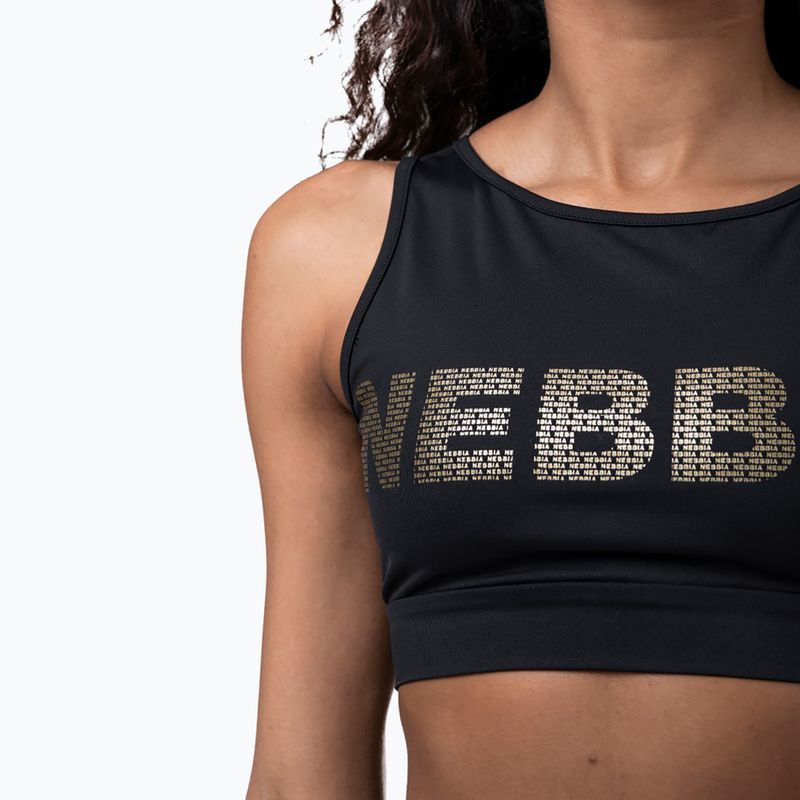 Спортен сутиен NEBBIA Gold Mesh Mini Top черен 8300110 4