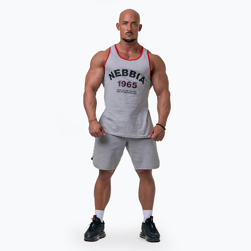 Дамски потник за тренировка NEBBIA Old-School Muscle Tank Top light grey 2