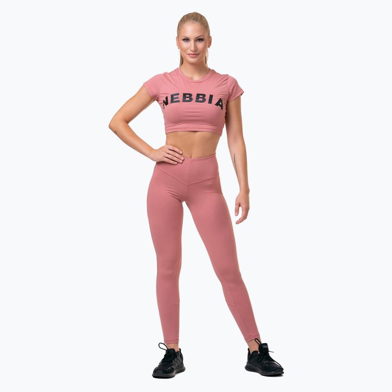 Дамски клинове за тренировка NEBBIA Mesh High-Waist old rose 5