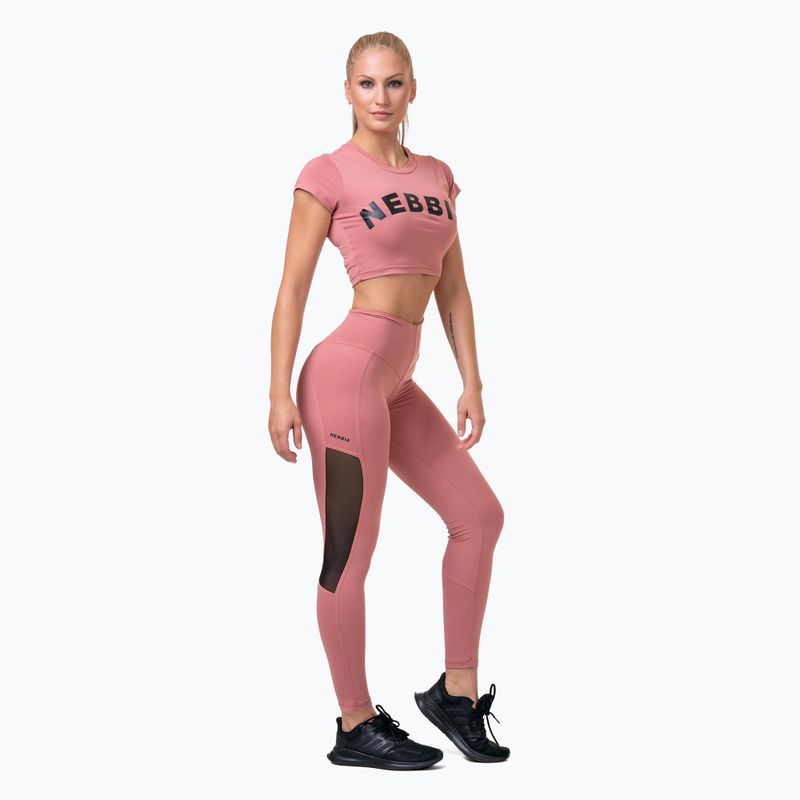 Дамски клинове за тренировка NEBBIA Mesh High-Waist old rose 6