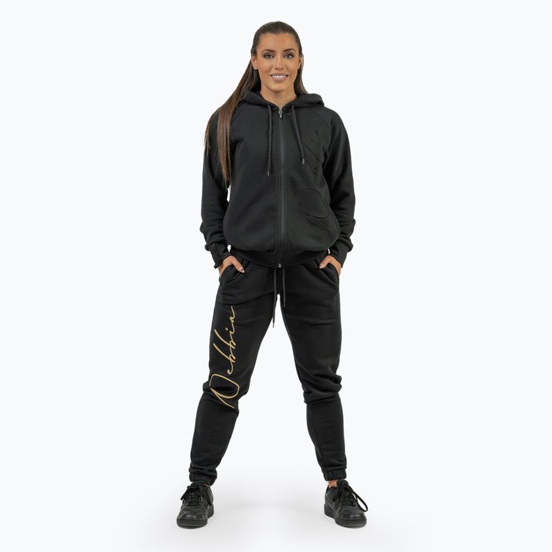 Дамски суитшърт NEBBIA Signature Intense black/gold 2