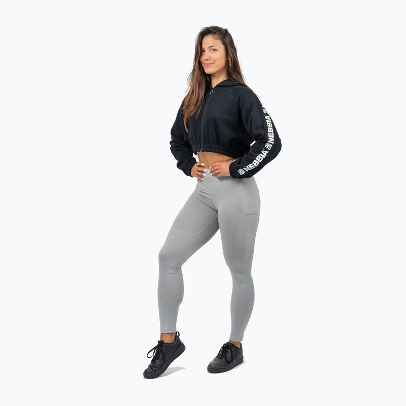 Дамски суитшърт NEBBIA Crop Hoodie Iconic black 2