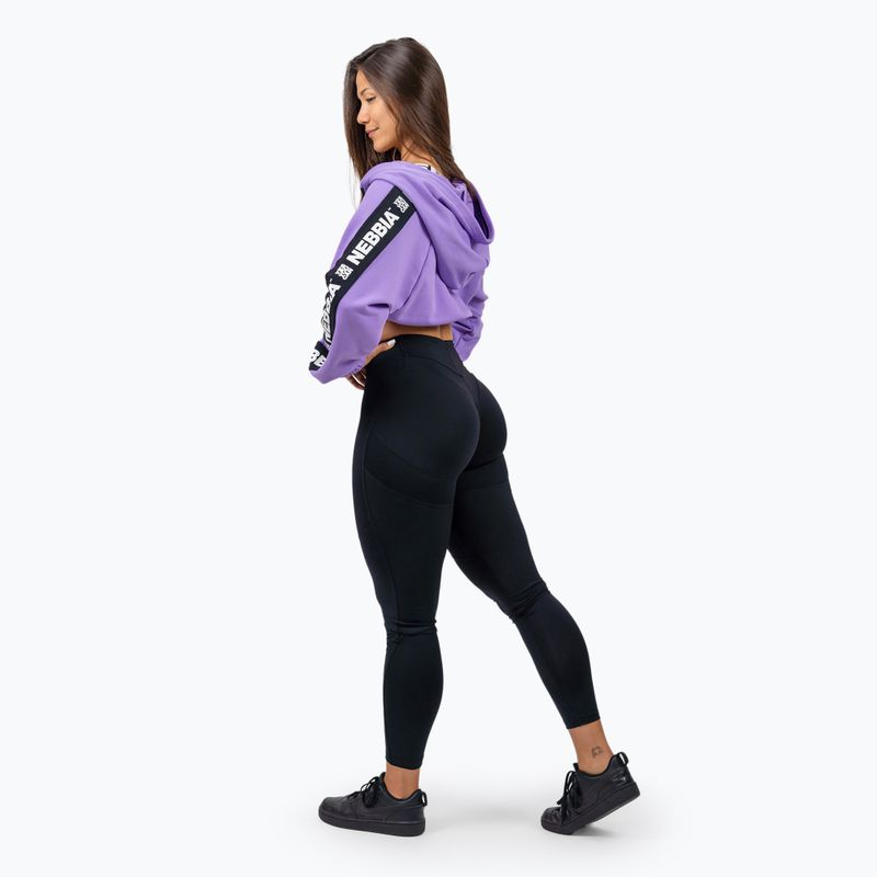 Дамски суитшърт NEBBIA Crop Hoodie Iconic lilac 3