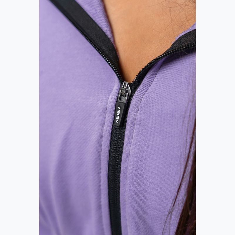 Дамски суитшърт NEBBIA Crop Hoodie Iconic lilac 5