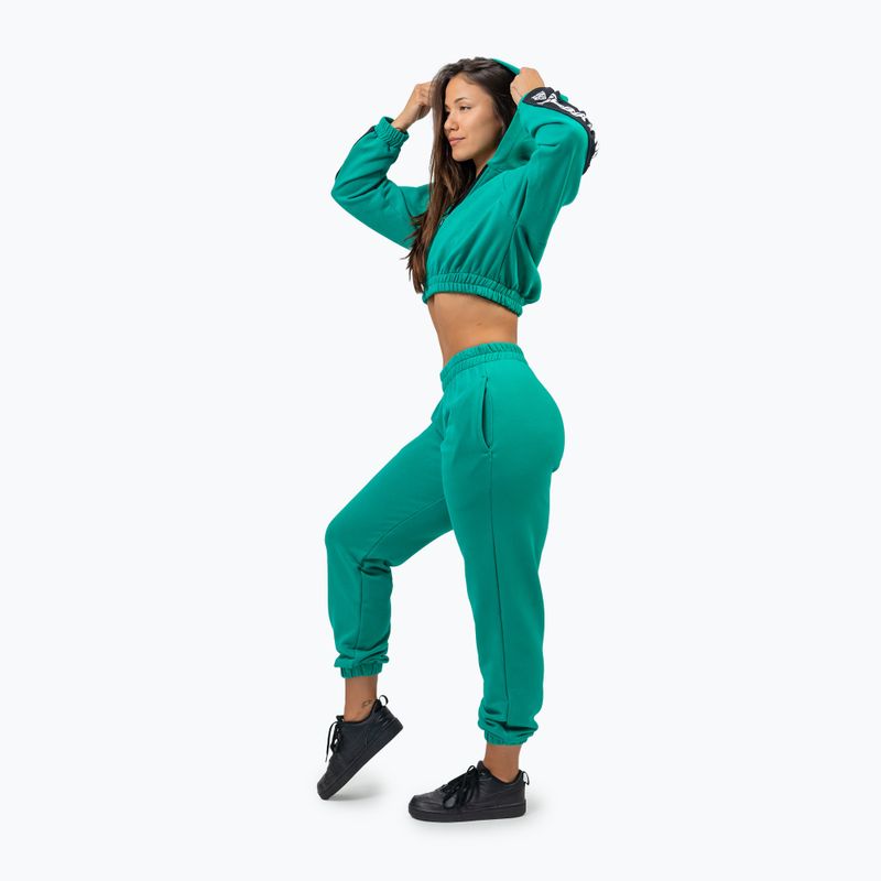 Дамски суитшърт NEBBIA Crop Hoodie Iconic green 2