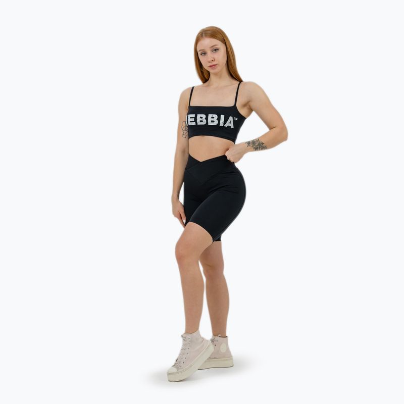 Дамски къси панталони за обучение NEBBIA 9″ Snatched High Waisted black 2