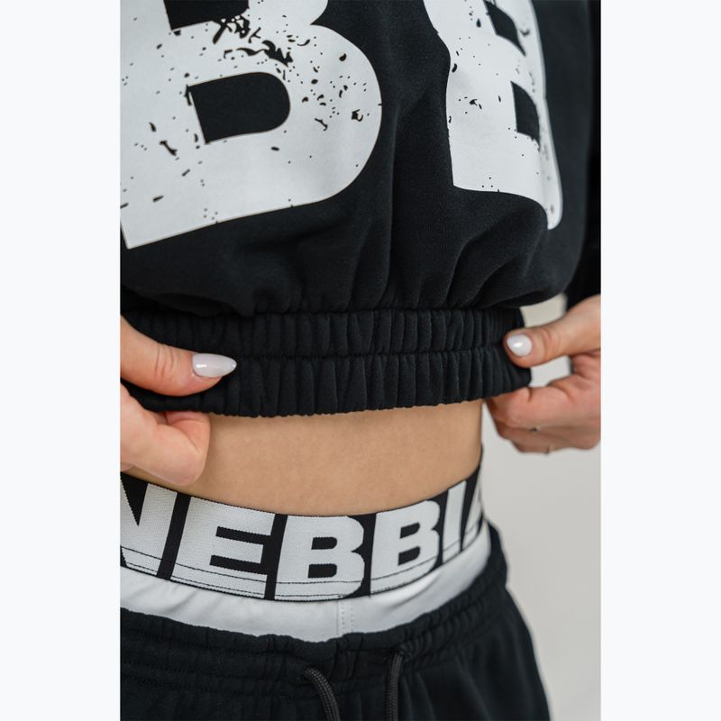 Дамски NEBBIA Training Cropped Hoodie Muscle Mommy black 5