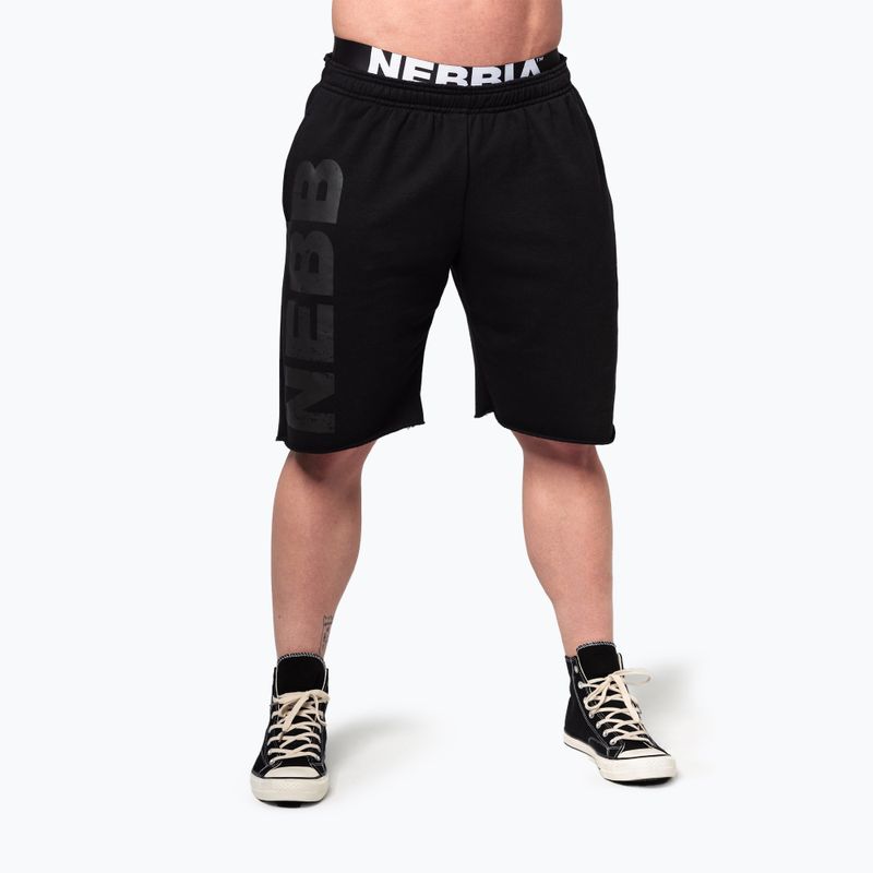 Мъжки къси панталони за тренировка NEBBIA Gym NO BS black