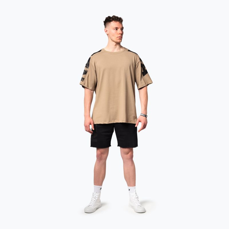 Мъжка тениска за тренировка NEBBIA Lifting Club light brown 2