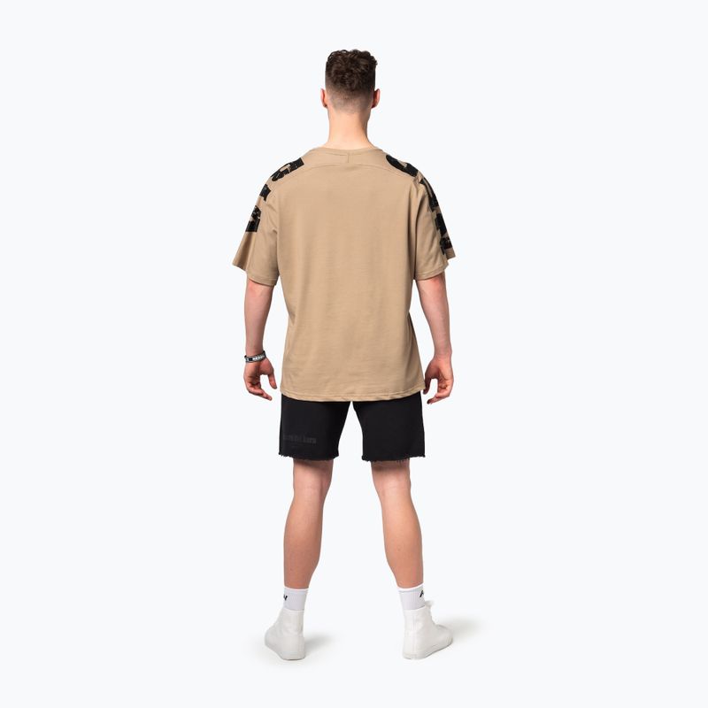 Мъжка тениска за тренировка NEBBIA Lifting Club light brown 3