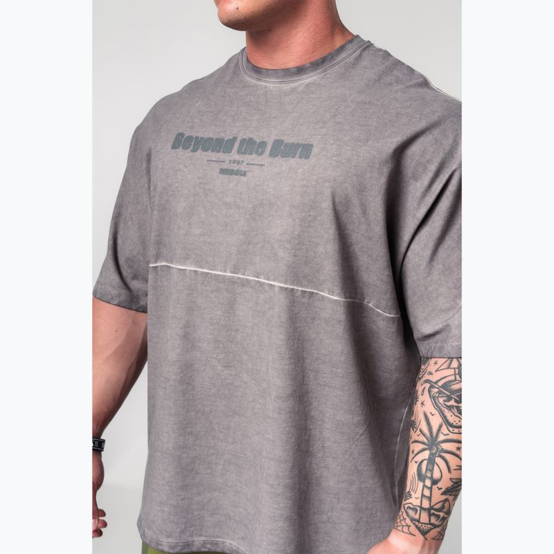 Мъжка тениска за тренировка NEBBIA Washed-Off Heavyweight No Shortcuts light grey 4