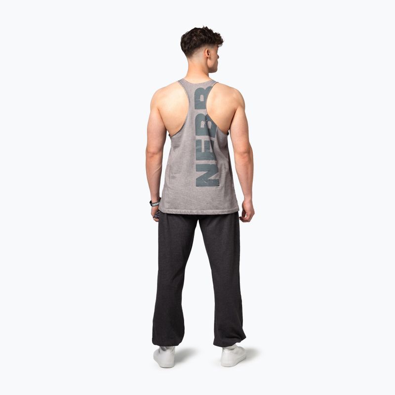 Мъжки потник за тренировка NEBBIA Washed-Off Stringer Max Out light grey 3
