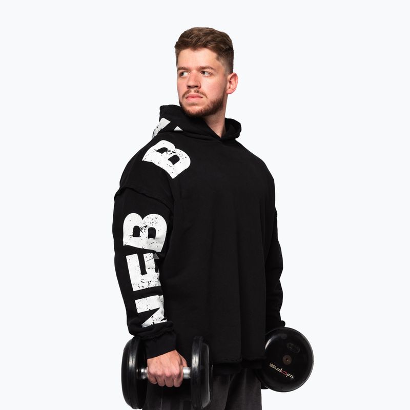 Мъжки суитшърт за тренировка NEBBIA NO BS Hoodie black 4