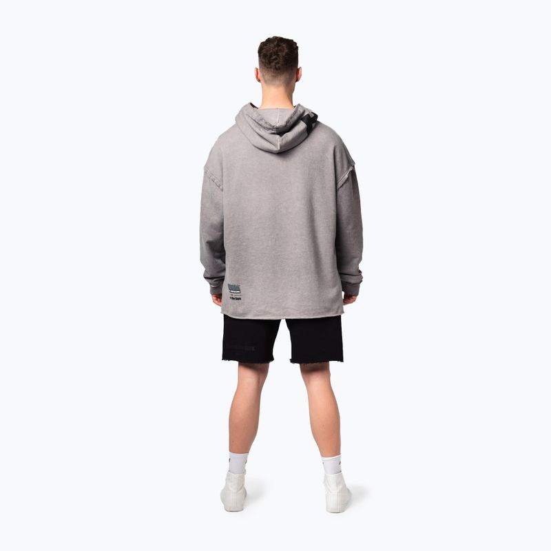 Мъжки суитшърт за тренировка NEBBIA Washed-Off Hoodie NO BS light grey 3