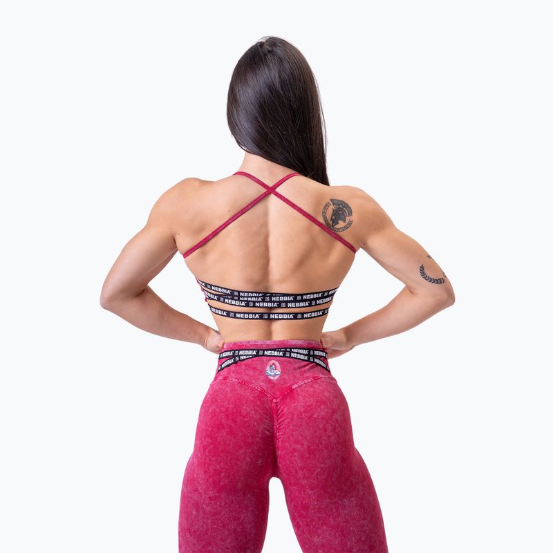 Дамски клин за тренировка NEBBIA Washed High Waisted Legacy red 4