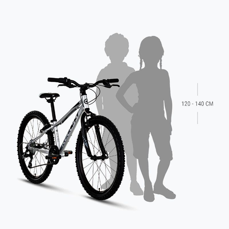 Детски велосипед Kellys Kiter 30 24" сребрист 3