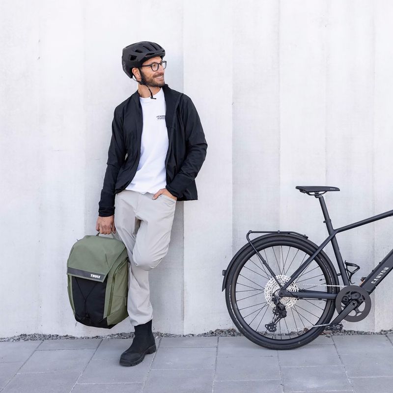 Thule Paramount 28 л мека зелена раница за велосипед 5