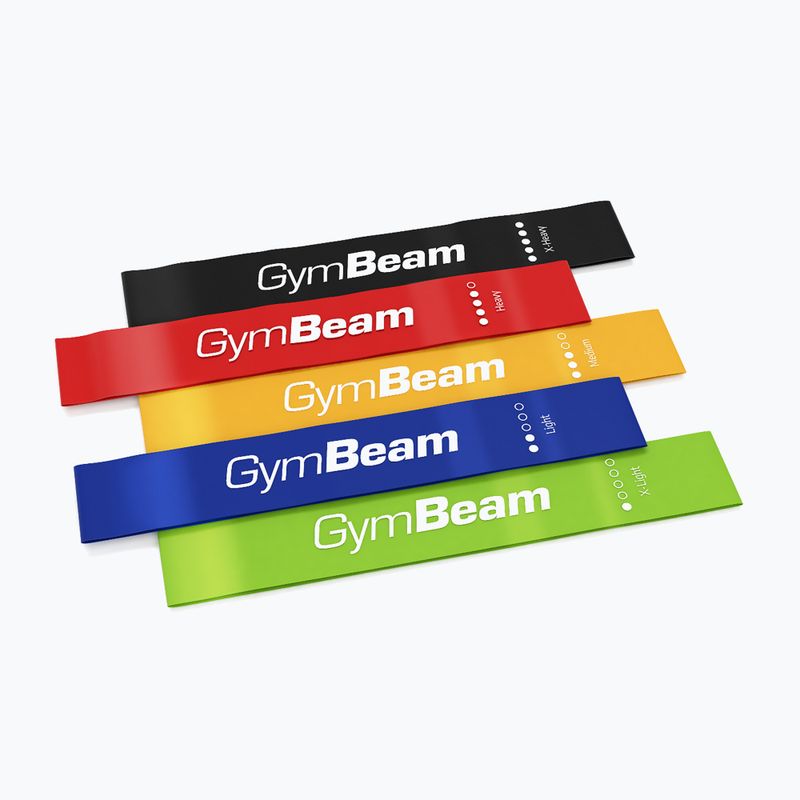 Комплект ластици за упражнения GymBeam Resistance 5, 5 броя multicolor 2