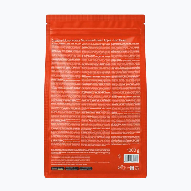 Креатин GymBeam 1000 g green apple 2