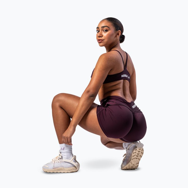 Дамски тренировъчни шорти NEBBIA Strong Beauty dark red 5