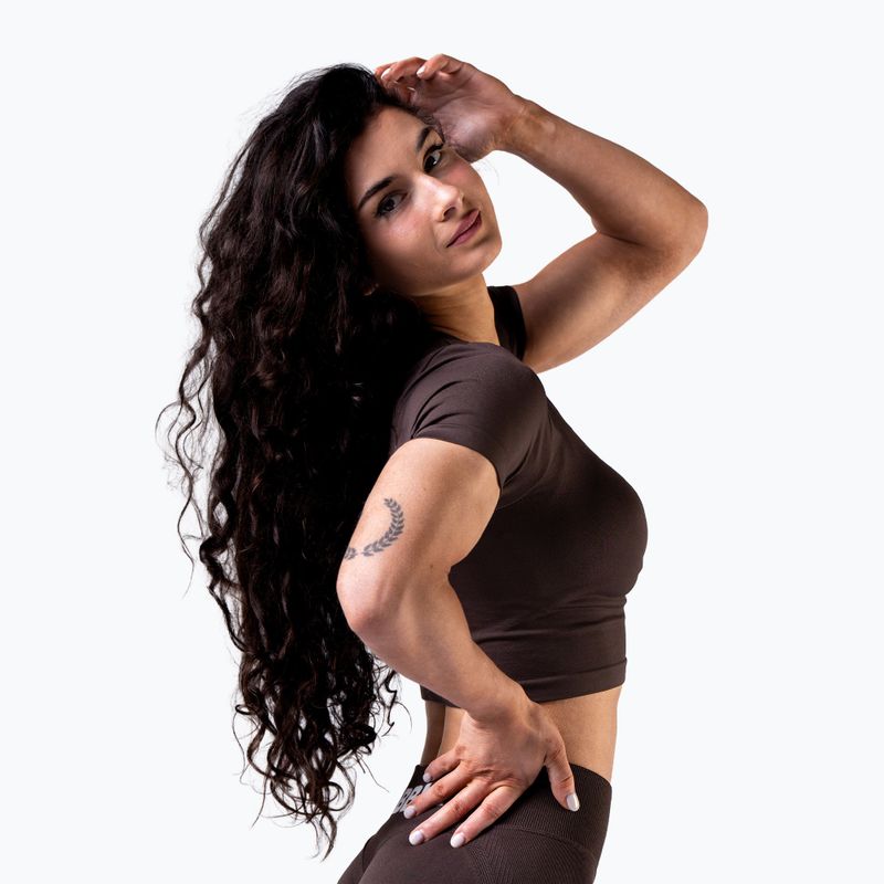 Дамски тренировъчен топ  NEBBIA Power dark brown 3
