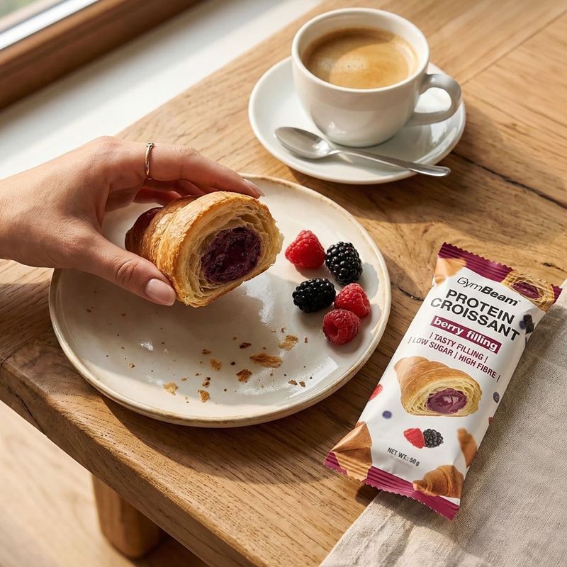 Протеинов кроасан GymBeam Protein 50 g berry 2