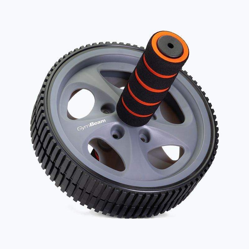 Колело за упражнения за коремни мускули GymBeam Ab Wheel черно/сиво/оранжево 2
