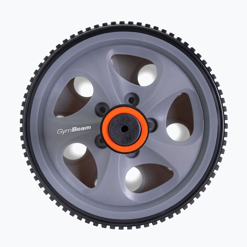 Колело за упражнения за коремни мускули GymBeam Ab Wheel черно/сиво/оранжево 3