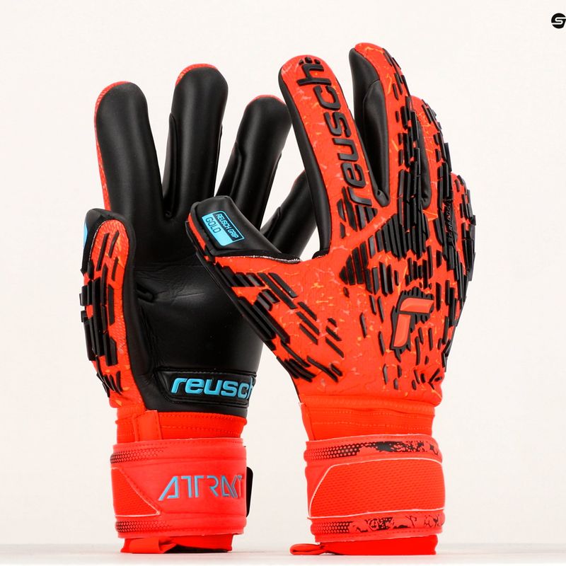 Reusch Attrakt Freegel Gold Finger Support Вратарски ръкавици червени 5370130-3333 9