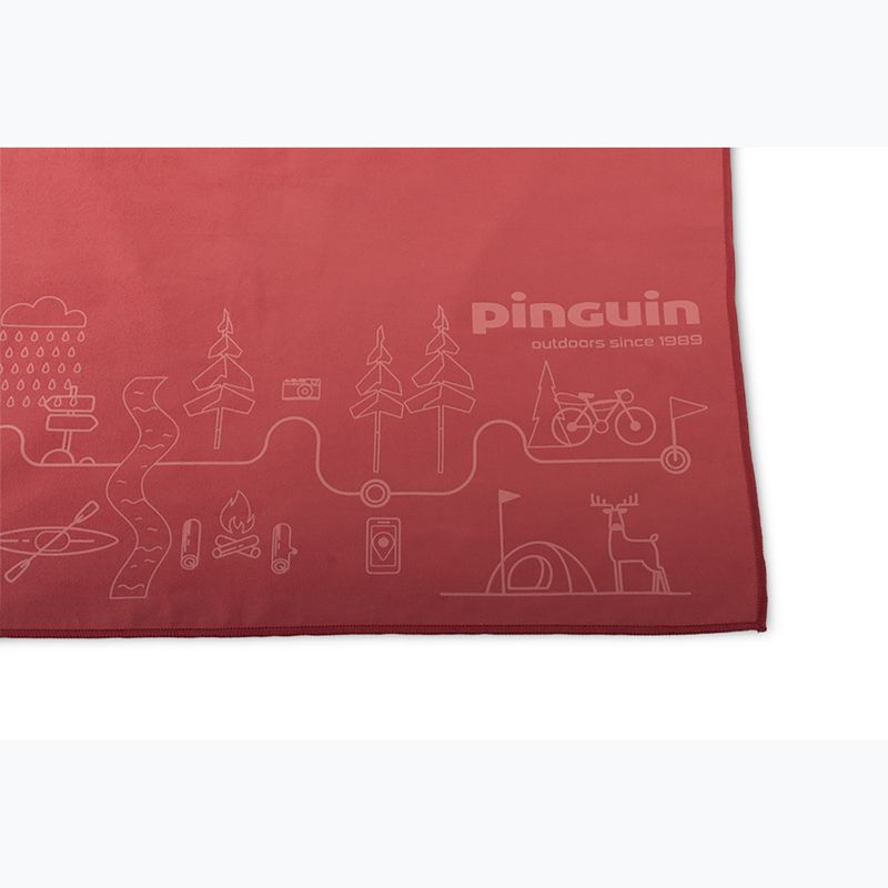 Бързосъхнеща кърпа Pinguin Micro Towel Map L red 2