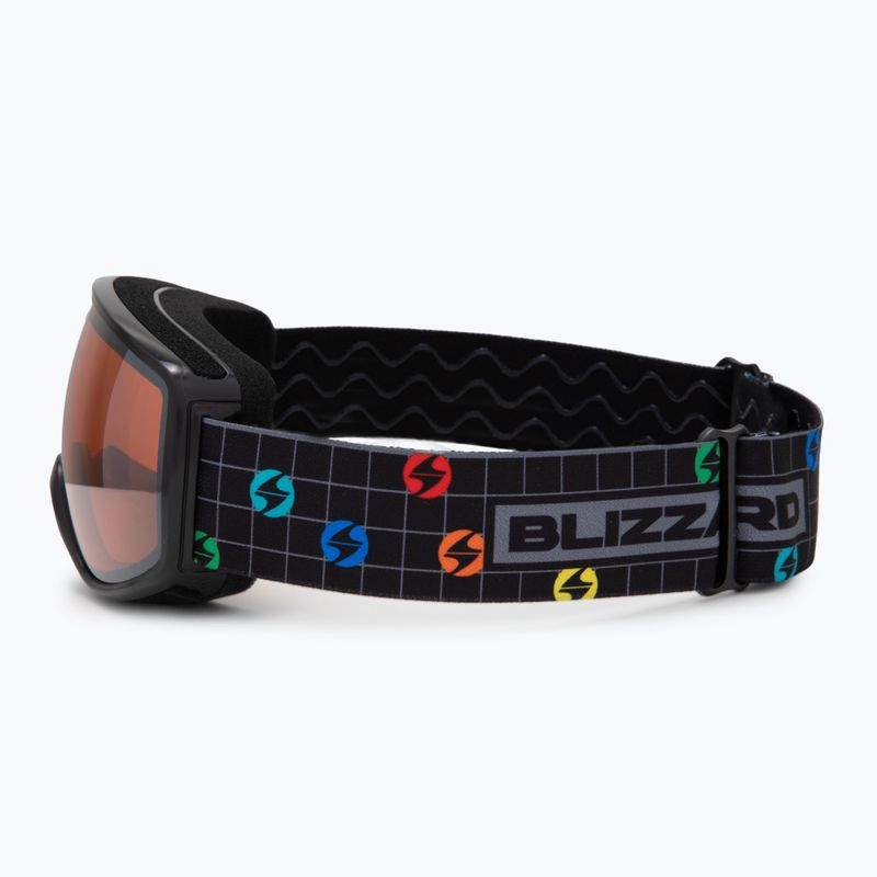 Детска скиорска маска Blizzard 963 DAO black/amber/silver mirror 3