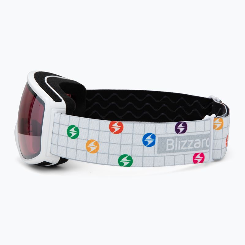Детска скиорска маска Blizzard 963 DAO white shiny/rosa/silver mirror 4