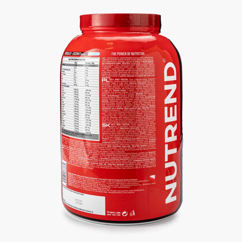 Суроватка Nutrend 100% протеин 2,25kg шоколад-кокос VS-032-2250-ČKO 2